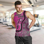 Custom Sydney Sixers Men Tank Top Indigenous Art - Grunge Style