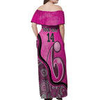 Custom Sydney Sixers Off Shoulder Maxi Dress Indigenous Art - Grunge Style