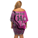 Custom Sydney Sixers Off Shoulder Short Dress Indigenous Art - Grunge Style