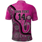 Custom Sydney Sixers Polo Shirt Indigenous Art - Grunge Style