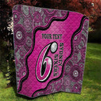 Custom Sydney Sixers Quilt Indigenous Art - Grunge Style
