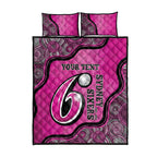 Custom Sydney Sixers Quilt Bed Set Indigenous Art - Grunge Style
