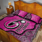 Custom Sydney Sixers Quilt Bed Set Indigenous Art - Grunge Style