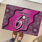 Custom Sydney Sixers Rubber Doormat Indigenous Art - Grunge Style