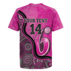Custom Sydney Sixers Rugby Jersey Indigenous Art - Grunge Style