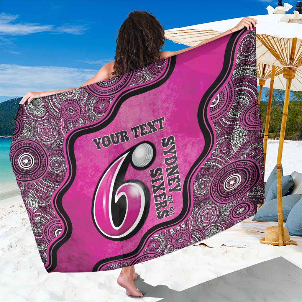 Custom Sydney Sixers Sarong Indigenous Art - Grunge Style