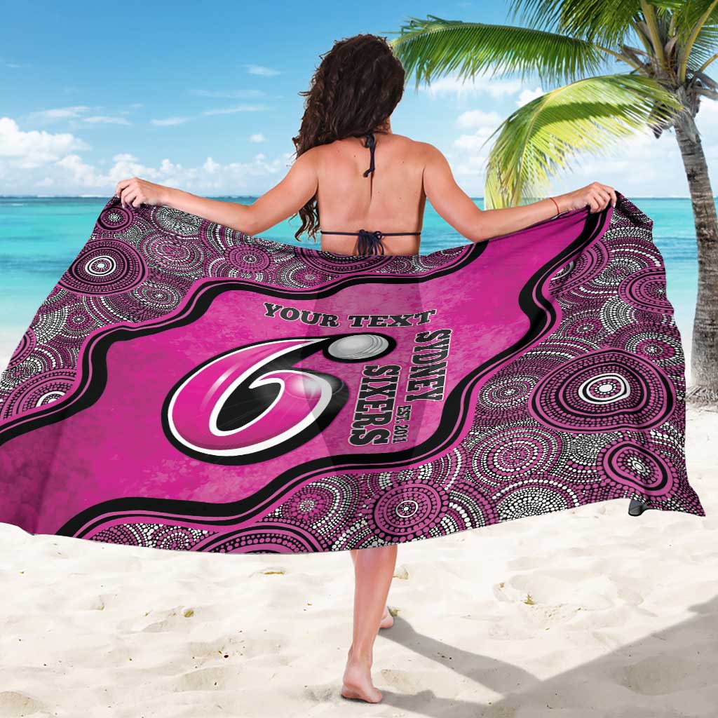 Custom Sydney Sixers Sarong Indigenous Art - Grunge Style