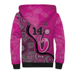 Custom Sydney Sixers Sherpa Hoodie Indigenous Art - Grunge Style