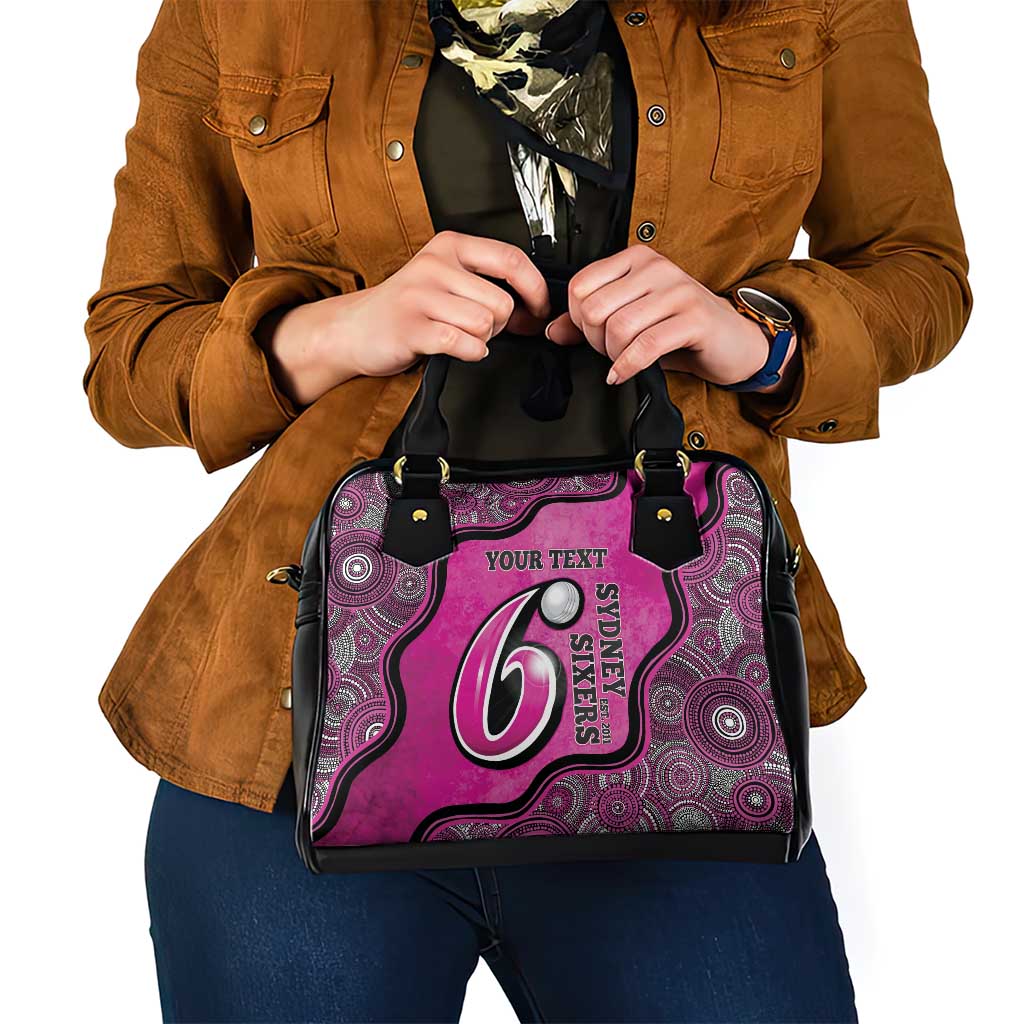 Custom Sydney Sixers Shoulder Handbag Indigenous Art - Grunge Style