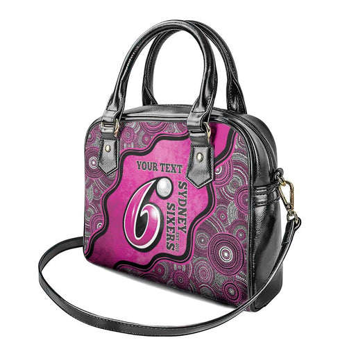 Custom Sydney Sixers Shoulder Handbag Indigenous Art - Grunge Style