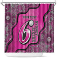 Custom Sydney Sixers Shower Curtain Indigenous Art - Grunge Style