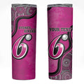 Custom Sydney Sixers Skinny Tumbler Indigenous Art - Grunge Style