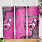Custom Sydney Sixers Skinny Tumbler Indigenous Art - Grunge Style