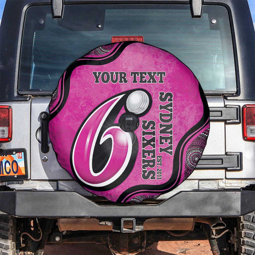Custom Sydney Sixers Spare Tire Cover Indigenous Art - Grunge Style