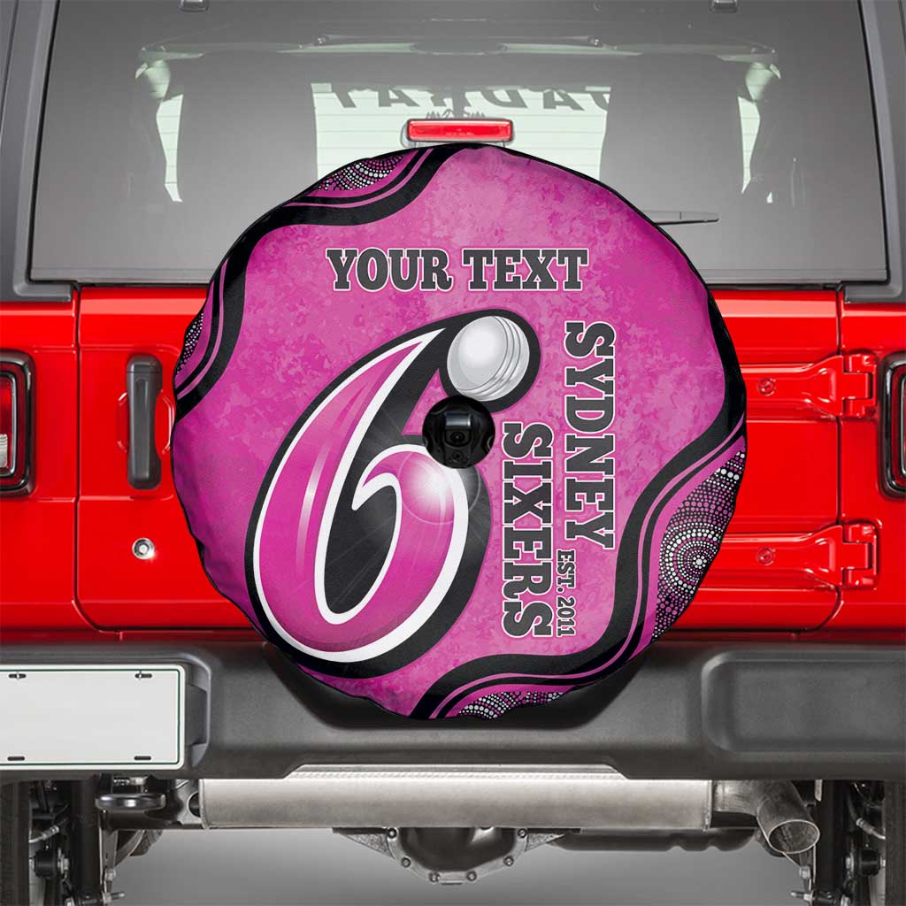 Custom Sydney Sixers Spare Tire Cover Indigenous Art - Grunge Style