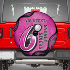Custom Sydney Sixers Spare Tire Cover Indigenous Art - Grunge Style