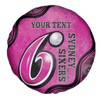 Custom Sydney Sixers Spare Tire Cover Indigenous Art - Grunge Style