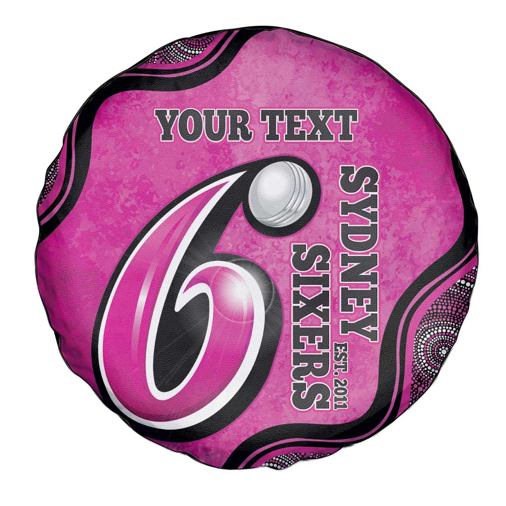 Custom Sydney Sixers Spare Tire Cover Indigenous Art - Grunge Style