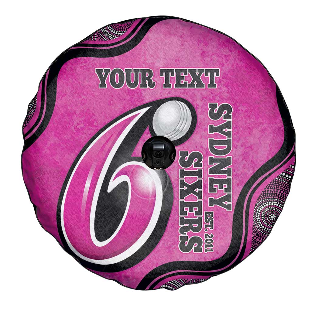 Custom Sydney Sixers Spare Tire Cover Indigenous Art - Grunge Style
