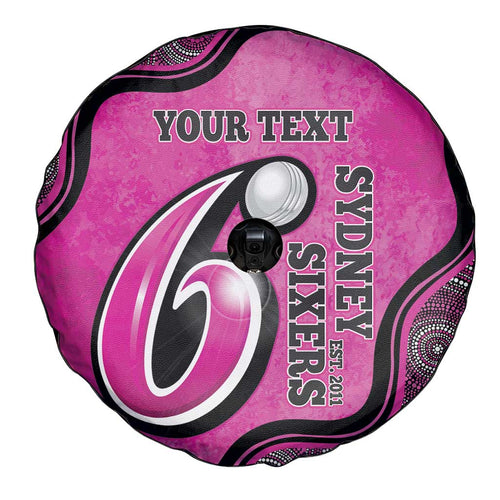 Custom Sydney Sixers Spare Tire Cover Indigenous Art - Grunge Style