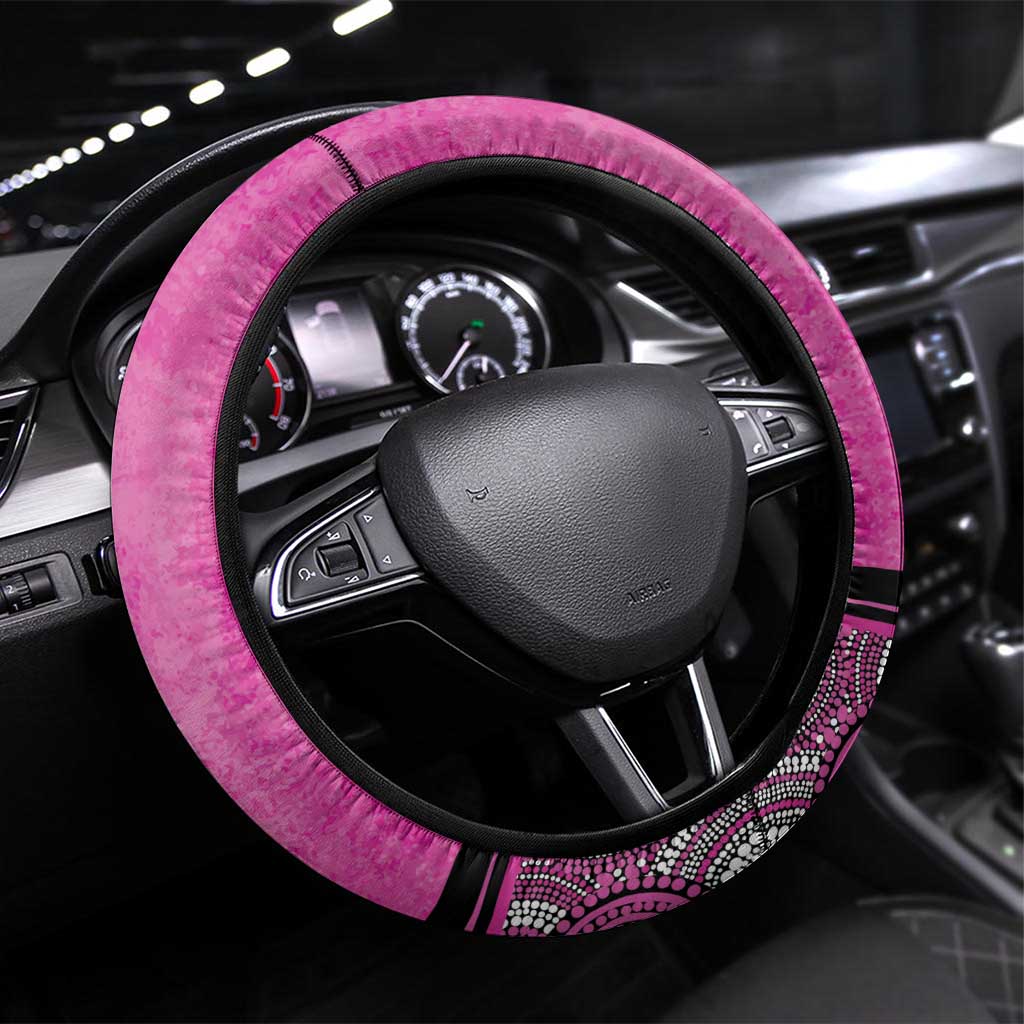 Sydney Sixers Steering Wheel Cover Indigenous Art - Grunge Style