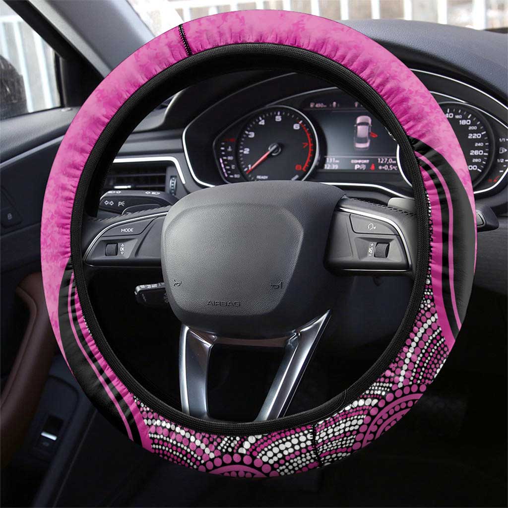 Sydney Sixers Steering Wheel Cover Indigenous Art - Grunge Style