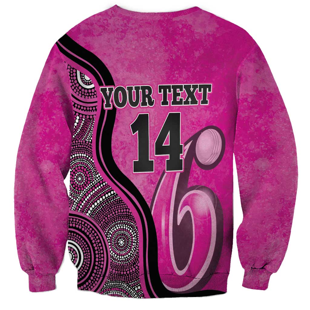 Custom Sydney Sixers Sweatshirt Indigenous Art - Grunge Style