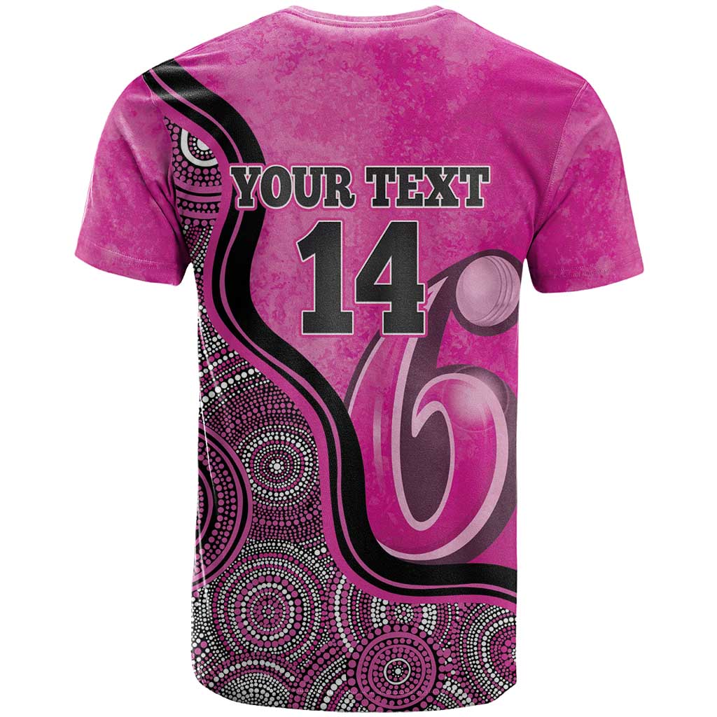 Custom Sydney Sixers T Shirt Indigenous Art - Grunge Style