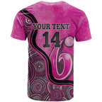 Custom Sydney Sixers T Shirt Indigenous Art - Grunge Style