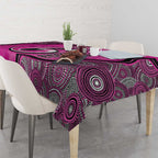 Custom Sydney Sixers Tablecloth Indigenous Art - Grunge Style