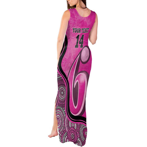 Custom Sydney Sixers Tank Maxi Dress Indigenous Art - Grunge Style