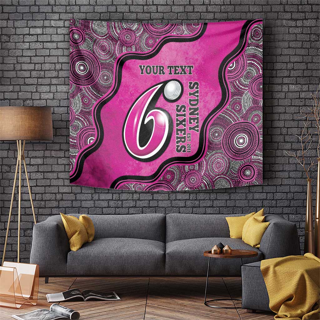 Custom Sydney Sixers Tapestry Indigenous Art - Grunge Style