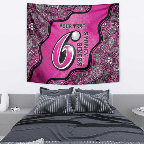 Custom Sydney Sixers Tapestry Indigenous Art - Grunge Style