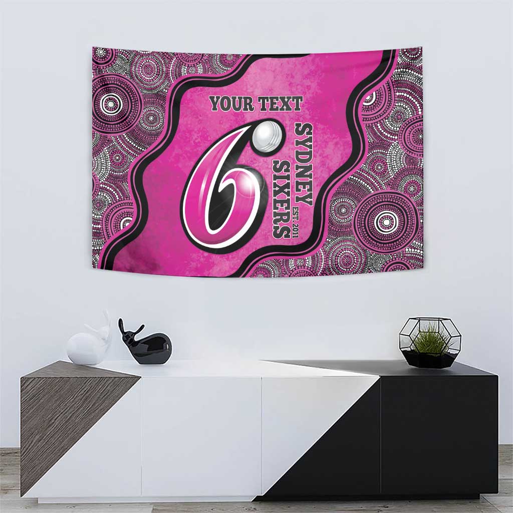 Custom Sydney Sixers Tapestry Indigenous Art - Grunge Style