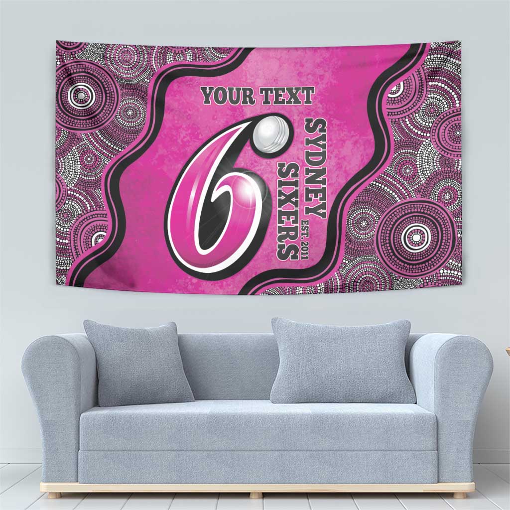 Custom Sydney Sixers Tapestry Indigenous Art - Grunge Style