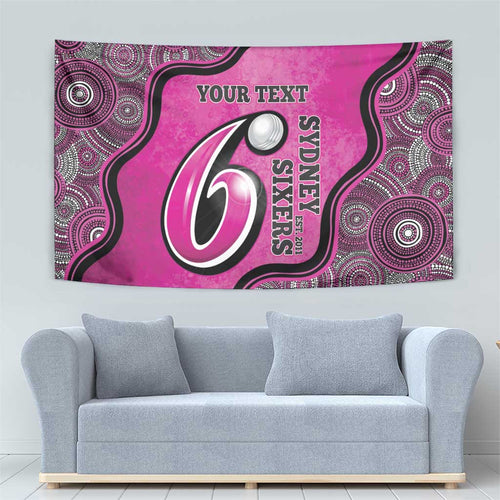 Custom Sydney Sixers Tapestry Indigenous Art - Grunge Style