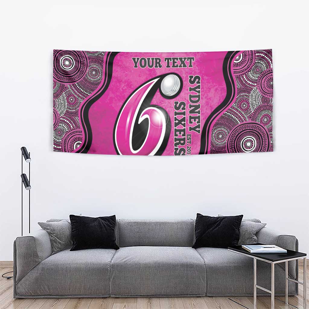 Custom Sydney Sixers Tapestry Indigenous Art - Grunge Style