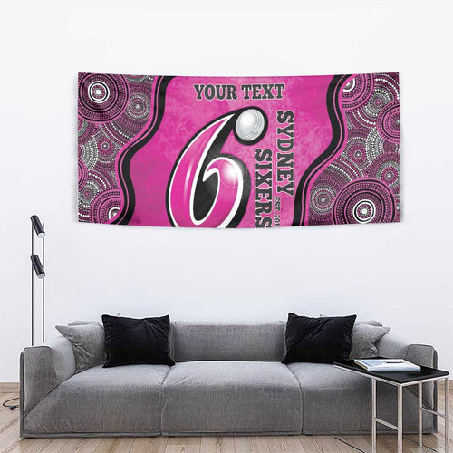 Custom Sydney Sixers Tapestry Indigenous Art - Grunge Style