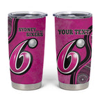Custom Sydney Sixers Tumbler Cup Indigenous Art - Grunge Style