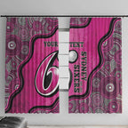 Custom Sydney Sixers Window Curtain Indigenous Art - Grunge Style
