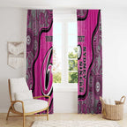 Custom Sydney Sixers Window Curtain Indigenous Art - Grunge Style