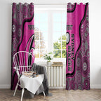 Custom Sydney Sixers Window Curtain Indigenous Art - Grunge Style
