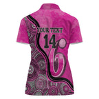 Custom Sydney Sixers Women Polo Shirt Indigenous Art - Grunge Style