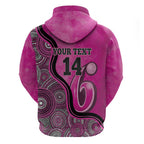 Custom Sydney Sixers Zip Hoodie Indigenous Art - Grunge Style