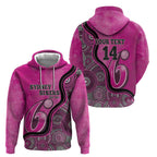 Custom Sydney Sixers Zip Hoodie Indigenous Art - Grunge Style