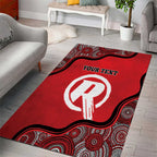 Custom Melbourne Renegades Area Rug Indigenous Art - Grunge Style
