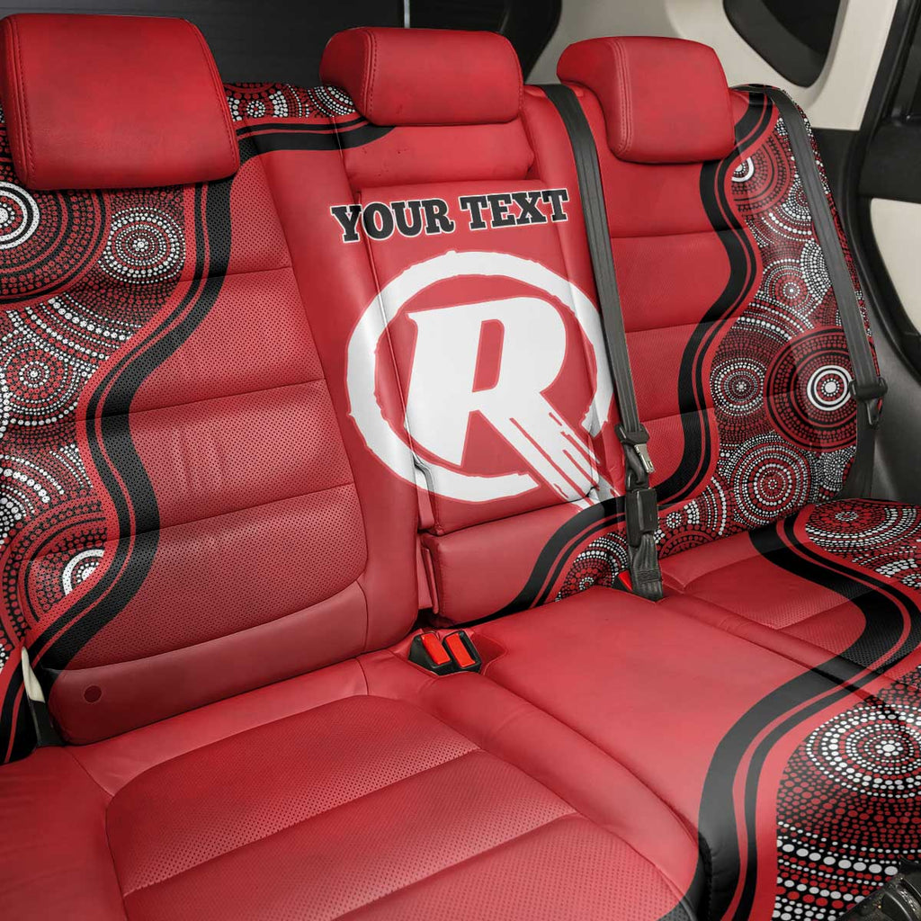 Custom Melbourne Renegades Back Car Seat Cover Indigenous Art - Grunge Style