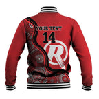 Custom Melbourne Renegades Baseball Jacket Indigenous Art - Grunge Style