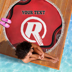 Custom Melbourne Renegades Beach Blanket Indigenous Art - Grunge Style