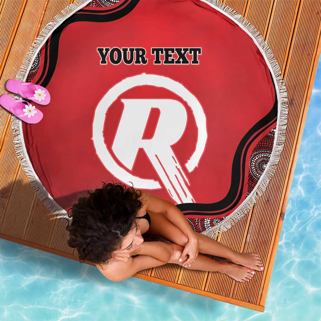 Custom Melbourne Renegades Beach Blanket Indigenous Art - Grunge Style